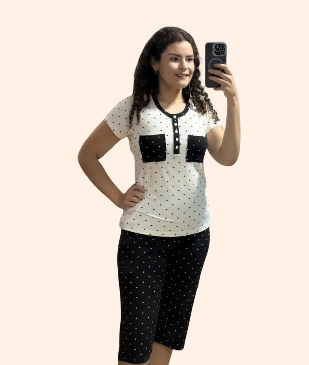 Pijama Pescador Feminino – Preto