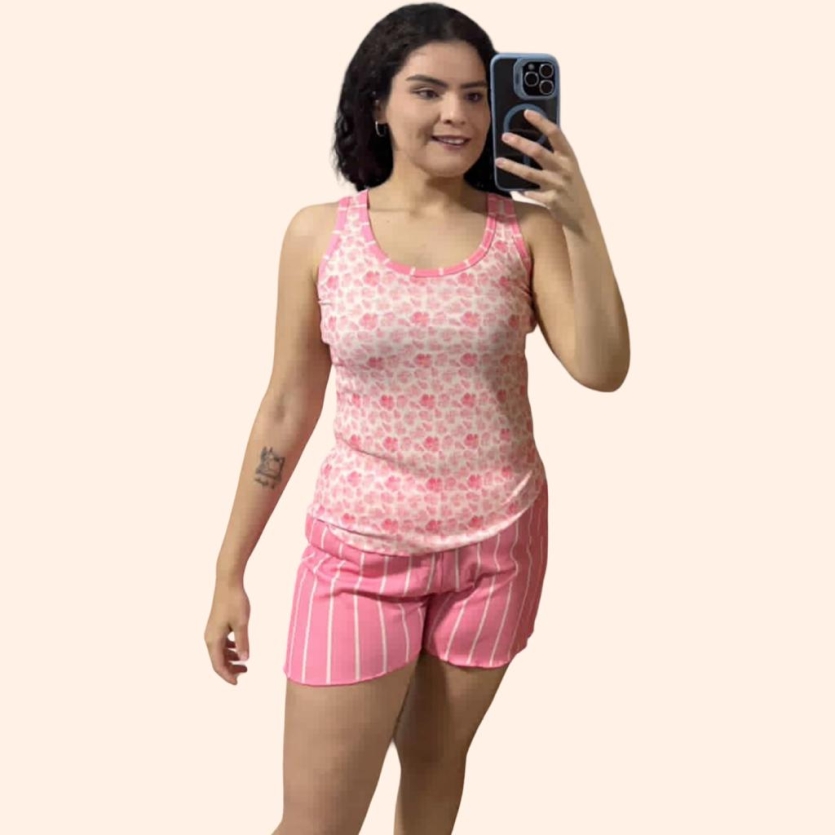 Baby Doll Feminino – Flowers Regata (Ribana) - P