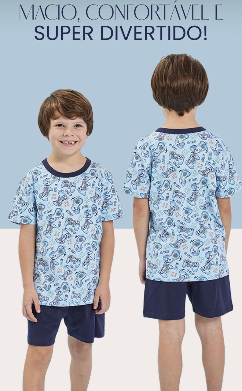 Pijama Infantil Curto em Algodão - Imagem 3