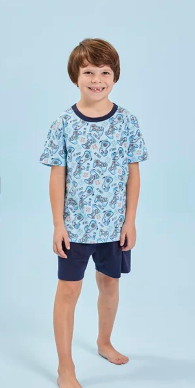 Pijama Infantil Curto em Algodão